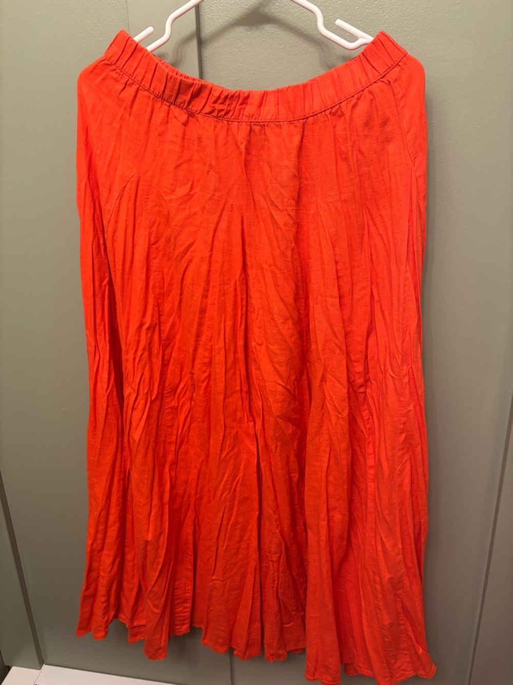 Universal Thread Vibrant Orange Pleated Maxi Skirt